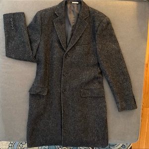 Dolce & Gabbana Men’s Single Breasted Wool Blend coat - charcoal Gray